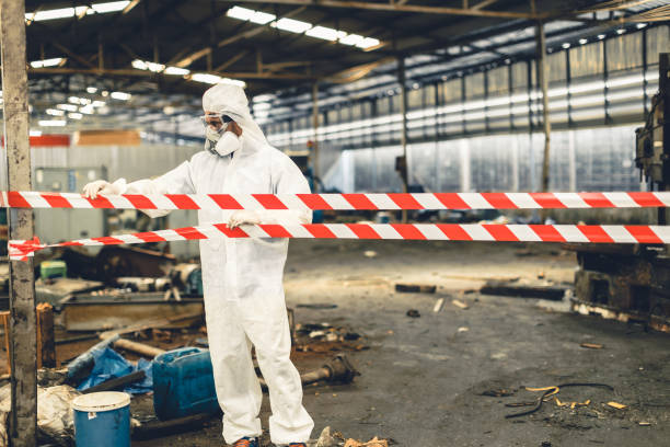 Professional Biohazard technician working in Springdale, NC